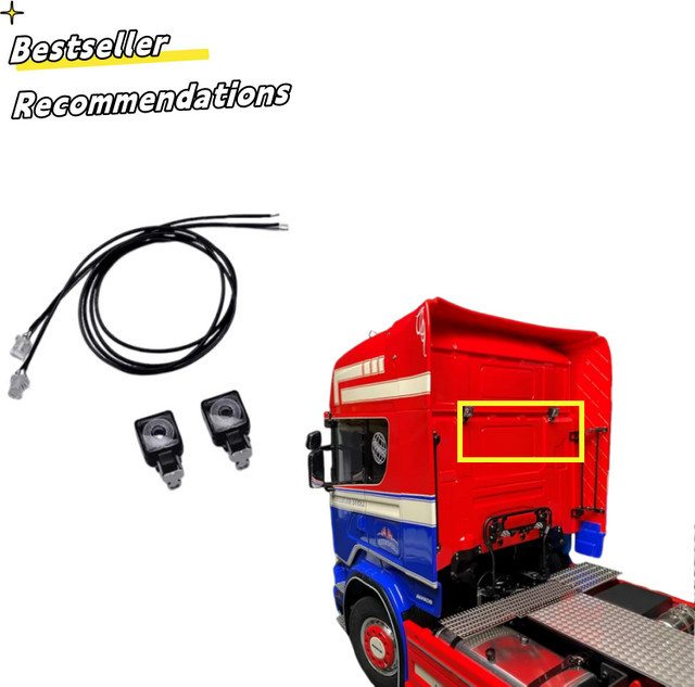 Tamiya Lkw Scheinwerfer Ausrüstung, Zubehör, mit Led Lichter - Bild 1