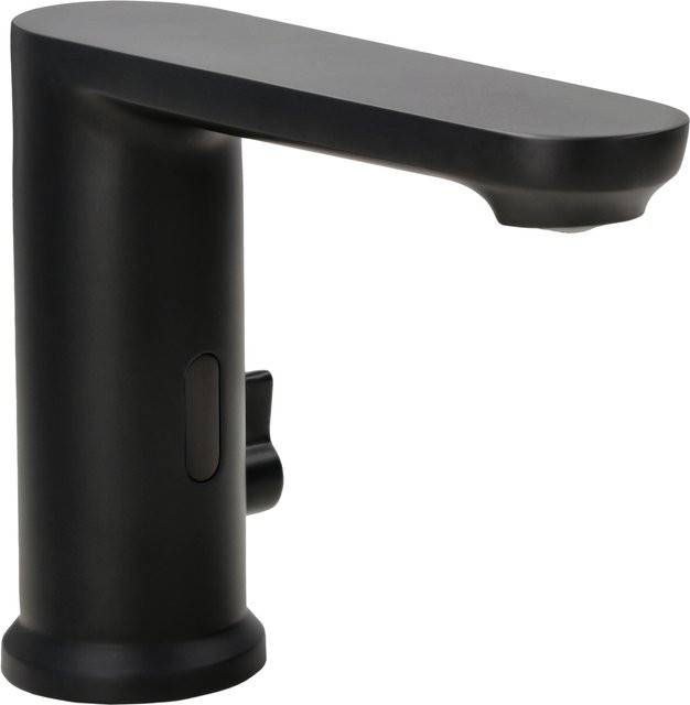 LIVARNO Sensor-Waschtischarmatur aus Messing in Matt Schwarz mit wassersparender Funktion, B/T/H: 17,5 x 13,5 x 5,4 cm - Bild 1