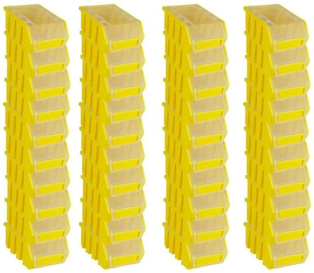 PROREGAL SuperSparSet mit 40 Sichtlagerboxen inklusive Deckel, Farbe Gelb, H x B x T: 7,5 x 11,6 x 16,1 cm - Bild 1