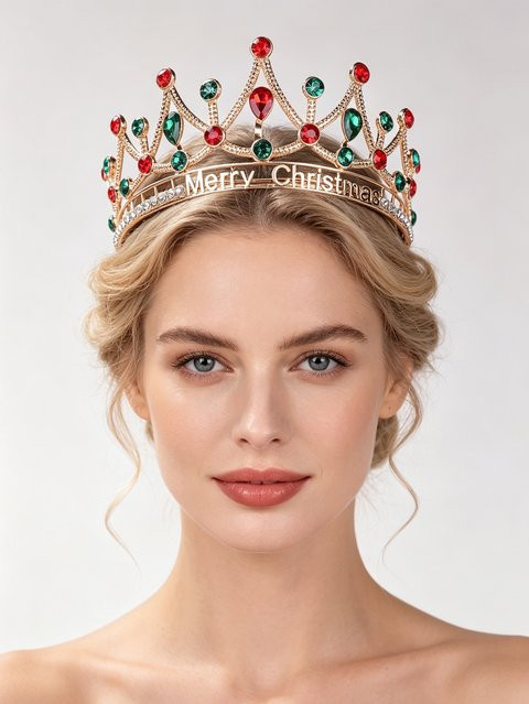 Weihnachtliches Strass-Kronen-Stirnband - Bild 1