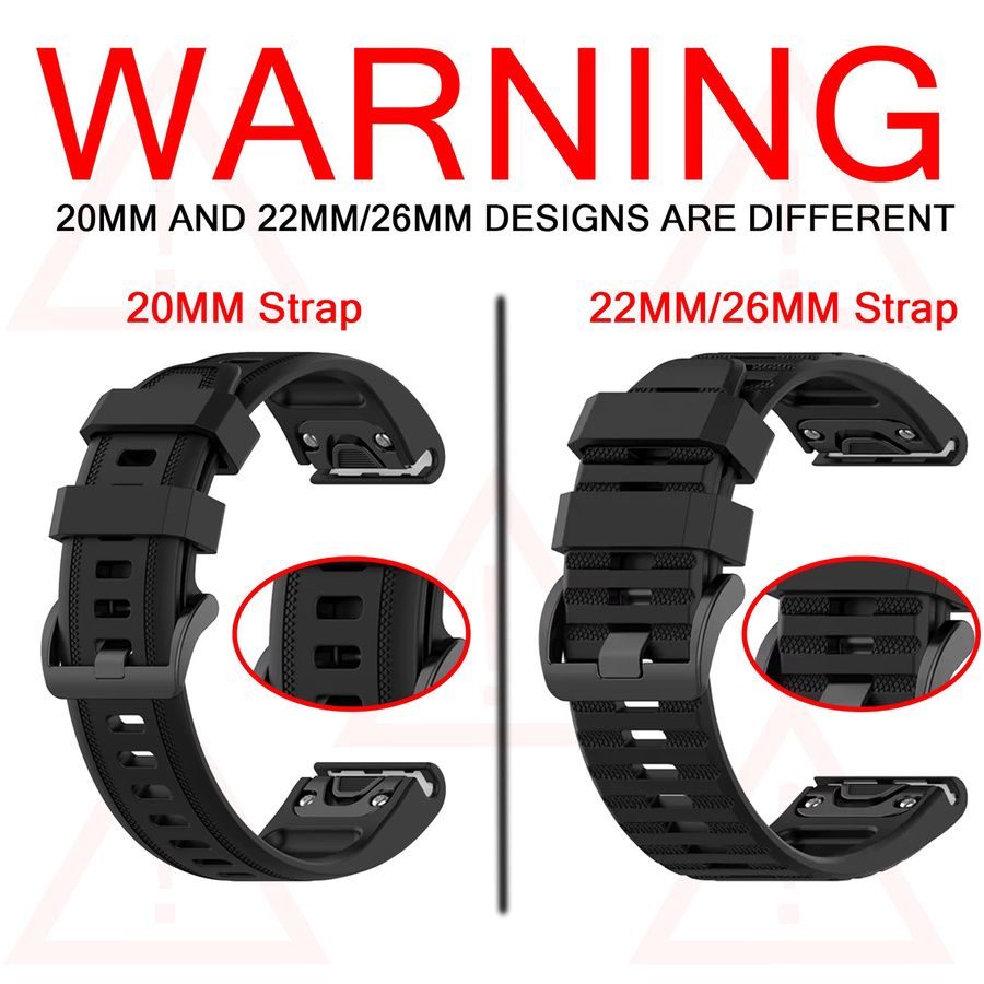 LENNIK Uhrenarmband Silikon, Schwarz, Unisex - Bild 2