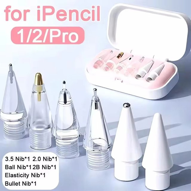 6 Stück austauschbare Stiftspitzen für Apple Pencil 1., 2. und 3. Generation, transparente und verschleißfeste Ersatzspitzen für dein iPad Pencil - Bild 1