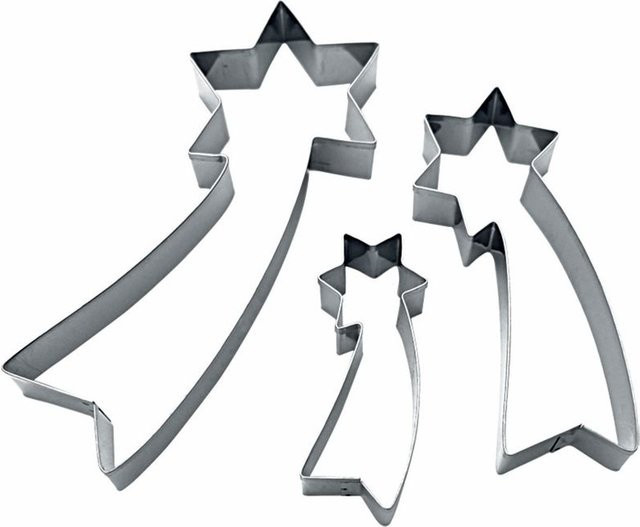 Schneider Ausstecher-Set Stern aus Edelstahl in Silber, Höhe: 2 cm - Bild 1