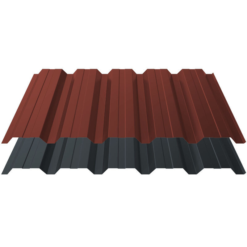 Trapezblech T35+ Wand Blachotrapez GmbH aus Stahl in Rot mit 25 µm Polyesterbeschichtung, Stärke: 0,75 mm - Bild 1