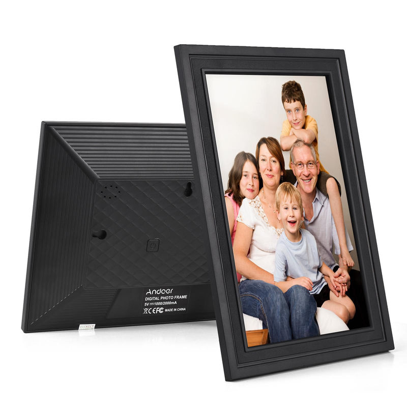 Andoer Digitaler Bilderrahmen 10,1 Zoll WiFi Cloud mit TFT-Touchscreen und 16 GB Speicher, Schwarz - Bild 4
