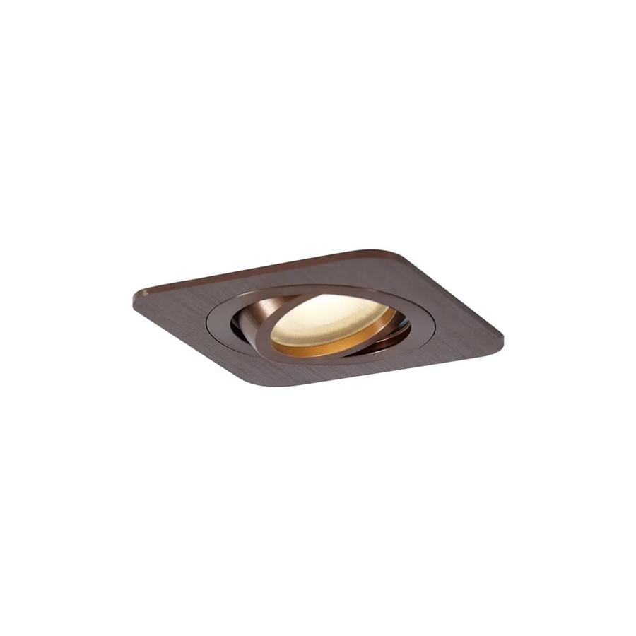 QAZQA Alberto Abgerundeter Einbaustrahler Dunkelbronze, GU10, IP44, Verstellbar, Durchmesser: 50 mm - Bild 2