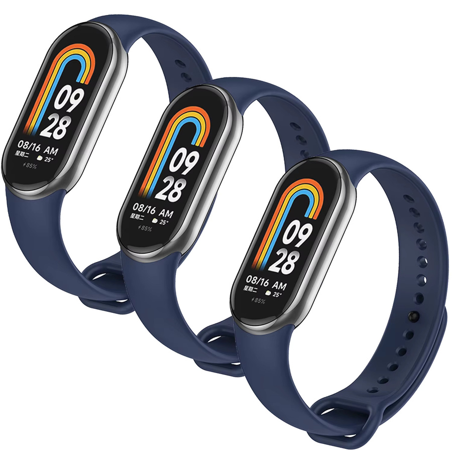 RWBANDS Uhrenarmband Silikon, Schwarz, Unisex, Xiaomi Mi Band 10/9/8 - Bild 2