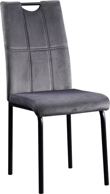 HTI-Living Stuhl Denton Velvet in Grau - Bild 1