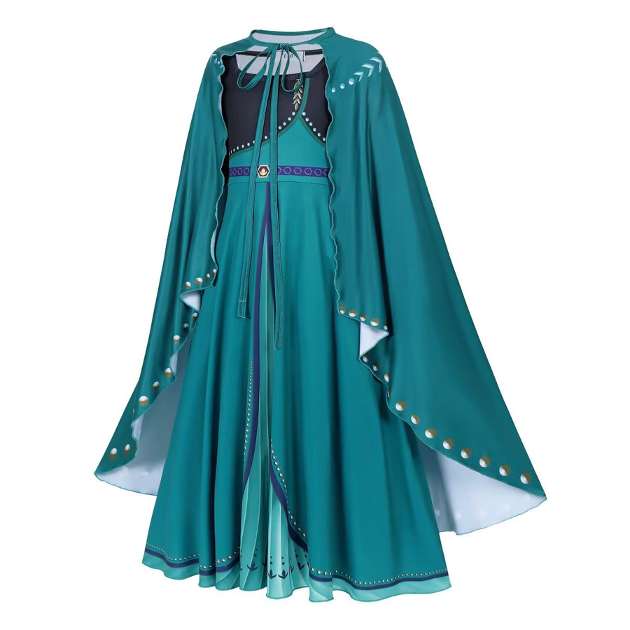 Disney Die Eiskönigin Anna Coronation Kinderkostüm, Prinzessin, Grün, Textil - Bild 2