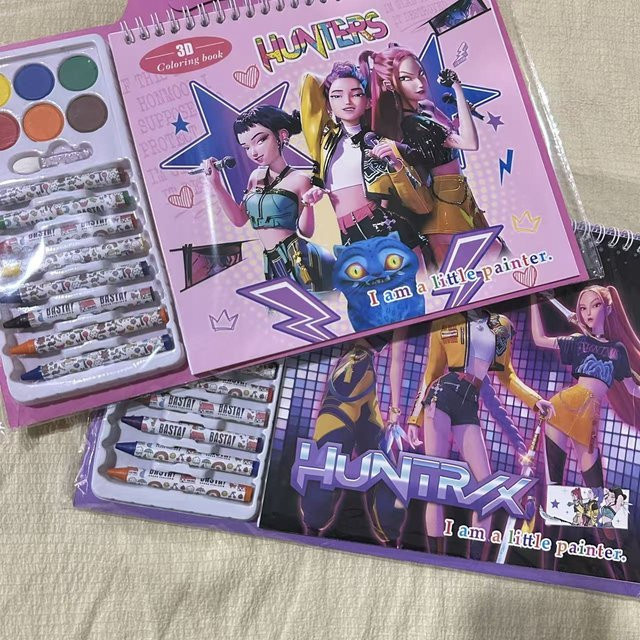 Yiran toy 1 Kinder-Malbuch Dämonenjäger im K-Pop-Stil, 6-teiliges Set in Mehrfarbig - Bild 1