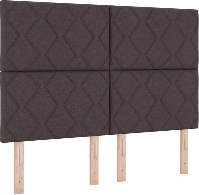 vidaXL Kopfteil für das Bett in Braun mit integrierter Beleuchtung und Stoffbezug, Breite: 160 cm - Bild 1