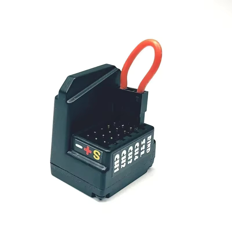 Sanwa DasMikro 4-Kanal Antennenloser Oberflächenempfänger RC in Schwarz, kompatibel mit Sanwa FH3 FH4 - Bild 1