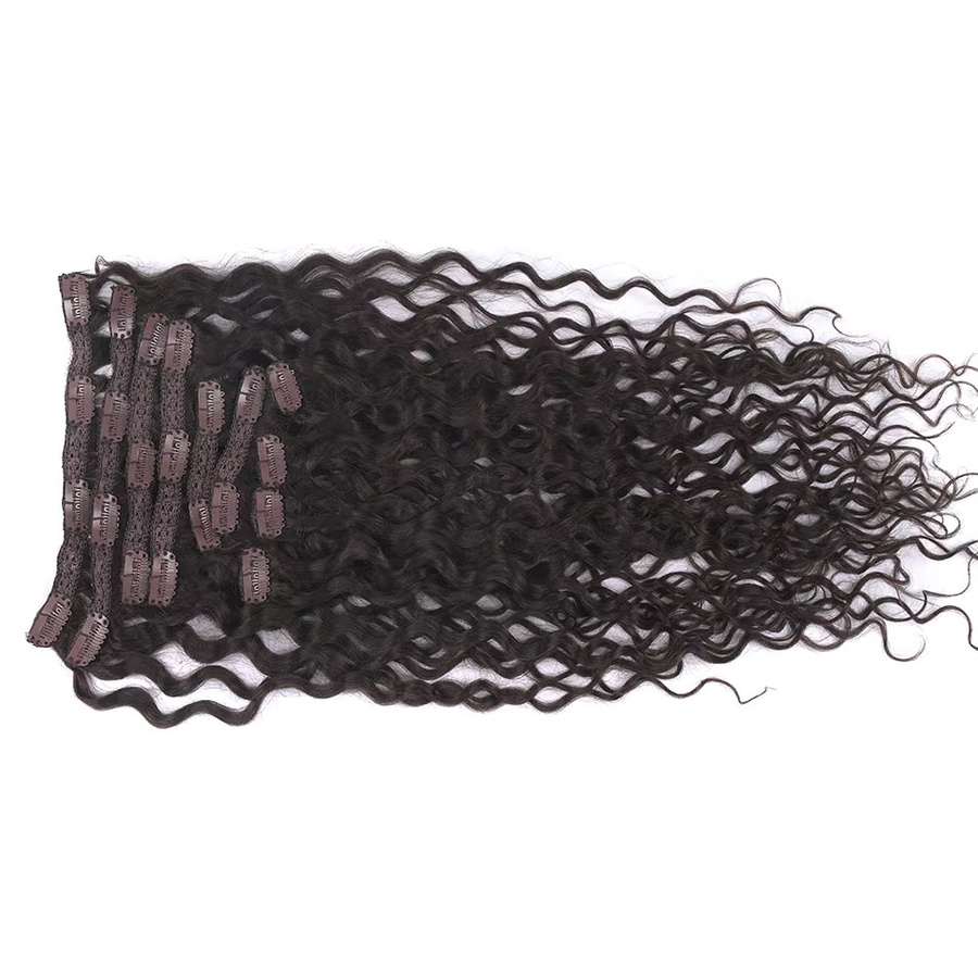 LOVEVOL Clip-in Haar Extensions Natürliche Welle, Echthaar - Bild 3