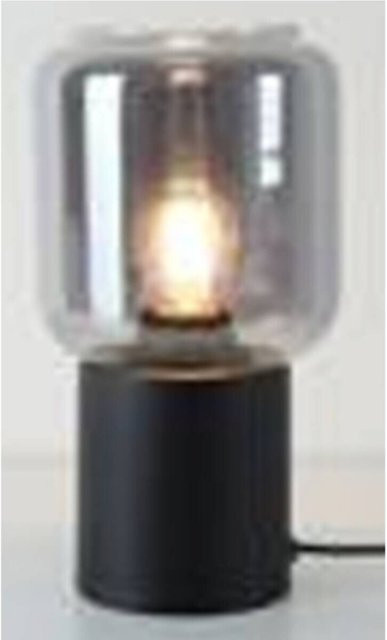NOLO Tischleuchte Tube Schwarz Transparent aus Metall und Glas mit E27 Fassung - Bild 1