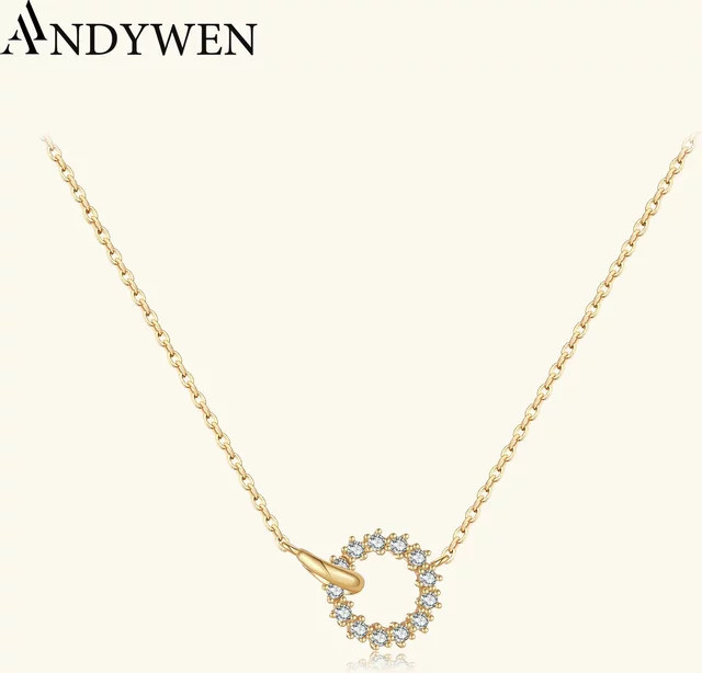 ANDYWEN Halskette 925 Silber, Zirkonia, Damen - Bild 1