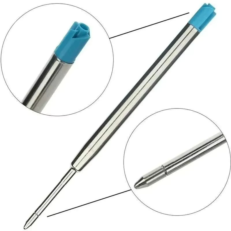 Kugelschreiberminen für Parker-Stifte mit mittlerer Spitze, Set mit blauen und schwarzen Tinten, Metall-Ersatzminen für deinen Bürobedarf - Bild 2