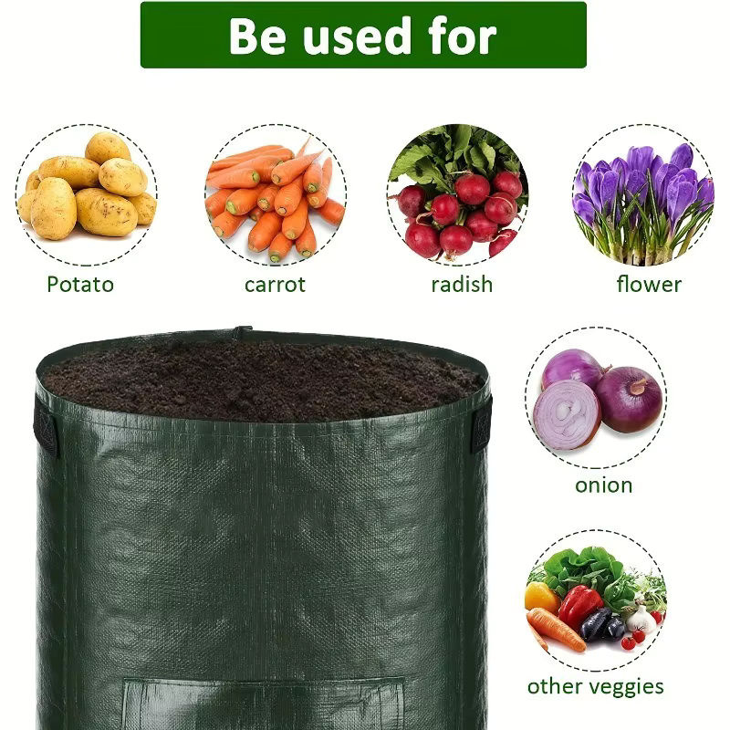 Garten Anbau Beutel aus PE für Gemüse wie Kartoffeln und Karotten zum Pflanzen im Freien - Bild 2