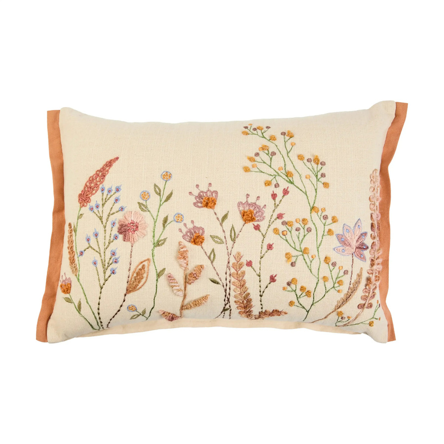 House of Nature Kissen Blumen Grein in Beige, B/H: 35 x 50 cm - Bild 1