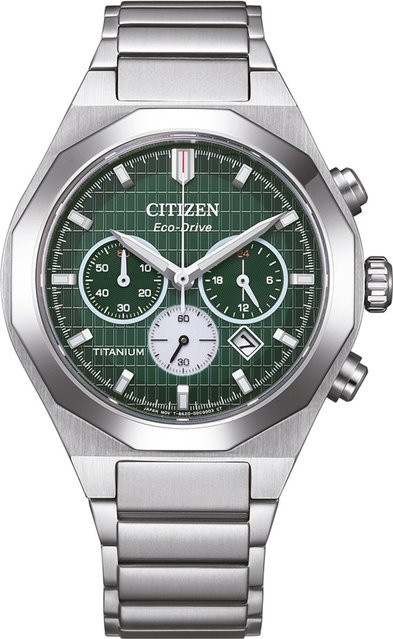Citizen Chronograph, Solar, Titanium, Grün, 41 mm, Herren - Bild 1