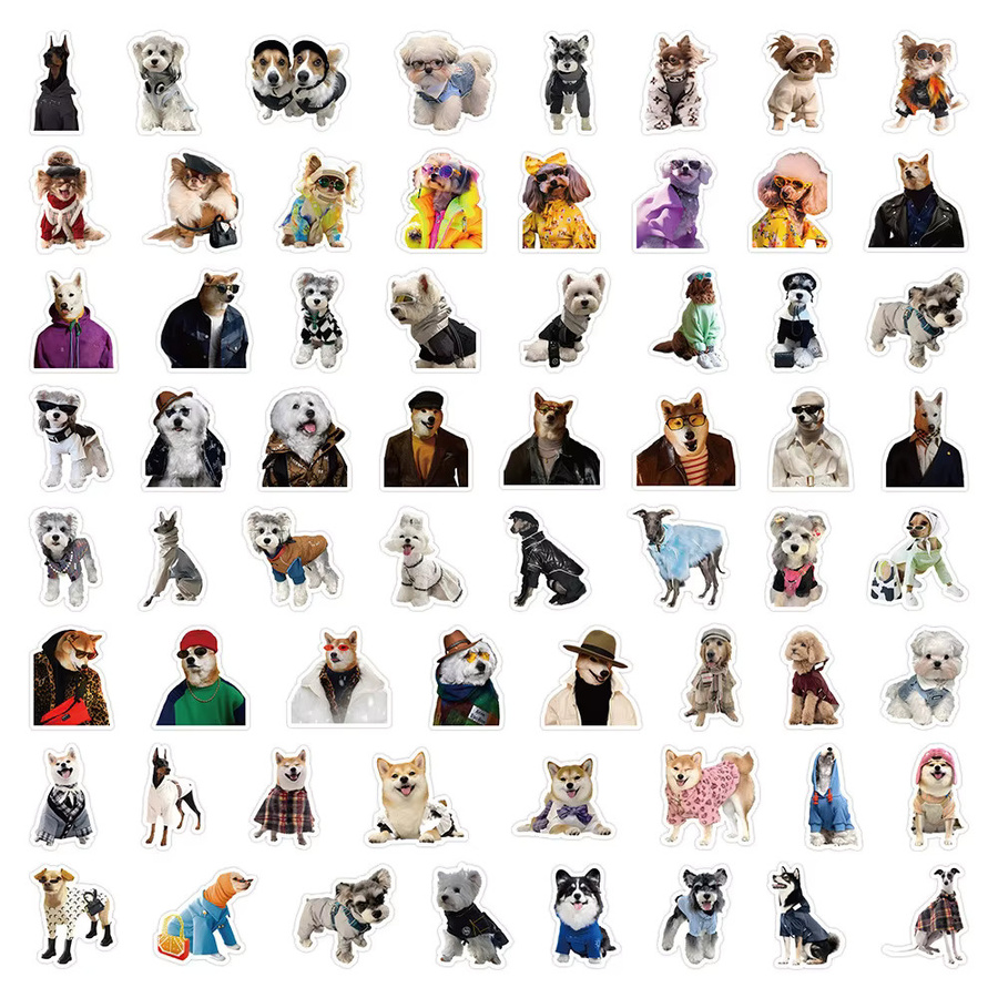 Charile Tier-Hunde-Graffiti-Aufkleber, 10/30/60 Stück, Wasserfeste Cartoon-Sticker - Bild 3