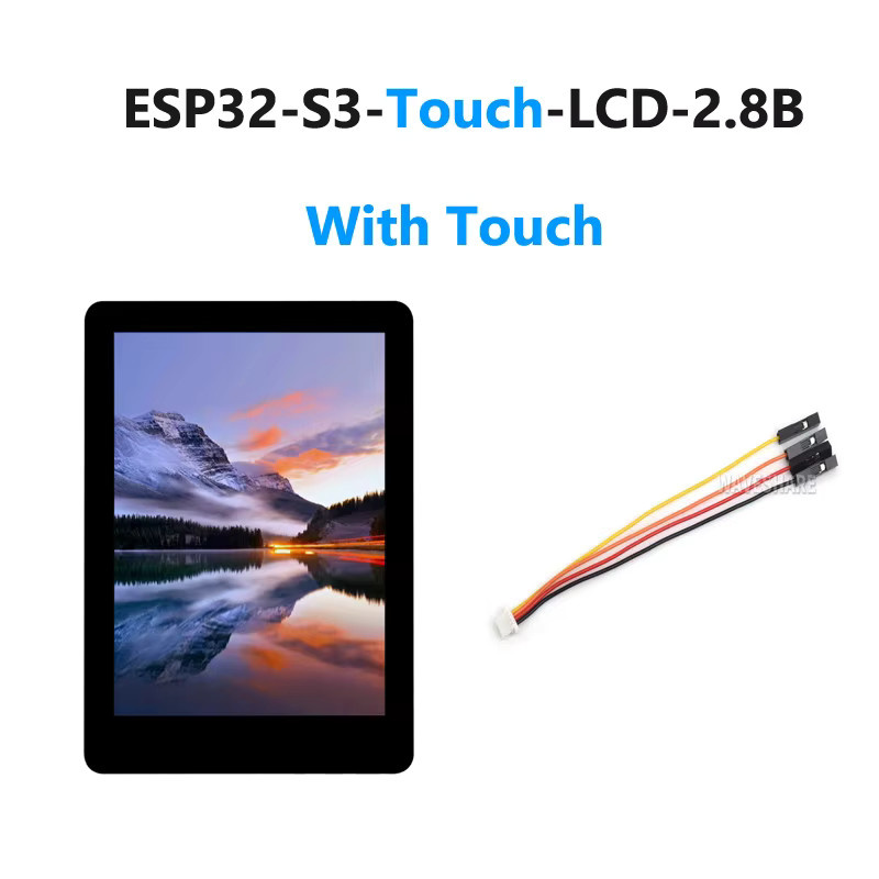Waveshare ESP32-S3 2,8 Zoll IPS LCD Display mit Touch-Option, 480x640 Auflösung, 32-Bit LX7 Dual-Core-Prozessor, WLAN und Bluetooth, Schwarz - Bild 5