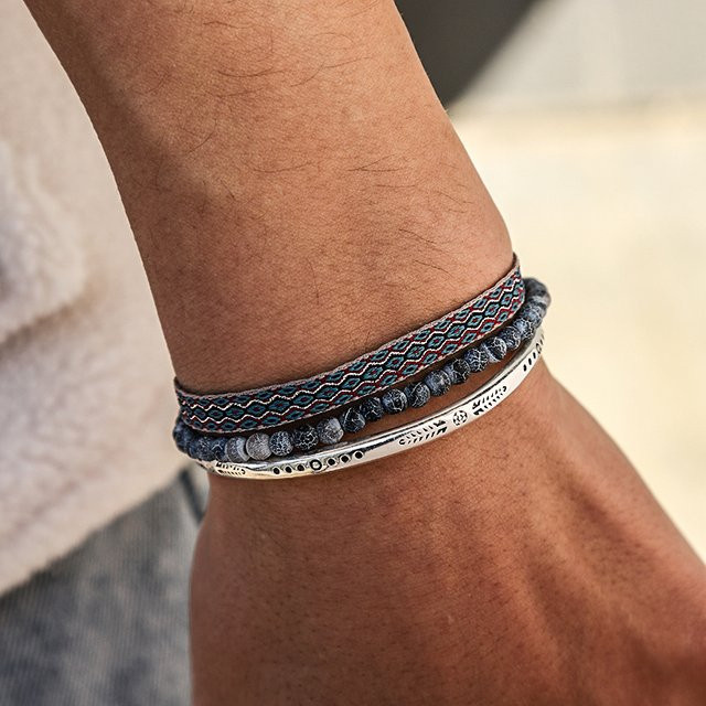 woozu Herren-Armband, Achat, Bunt - Bild 1