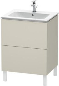 Duravit L-Cube Waschtischunterschrank stehend, Tau matt, 2 Auszüge, B: 62 cm, T: 48,1 cm, H: 70,4 cm