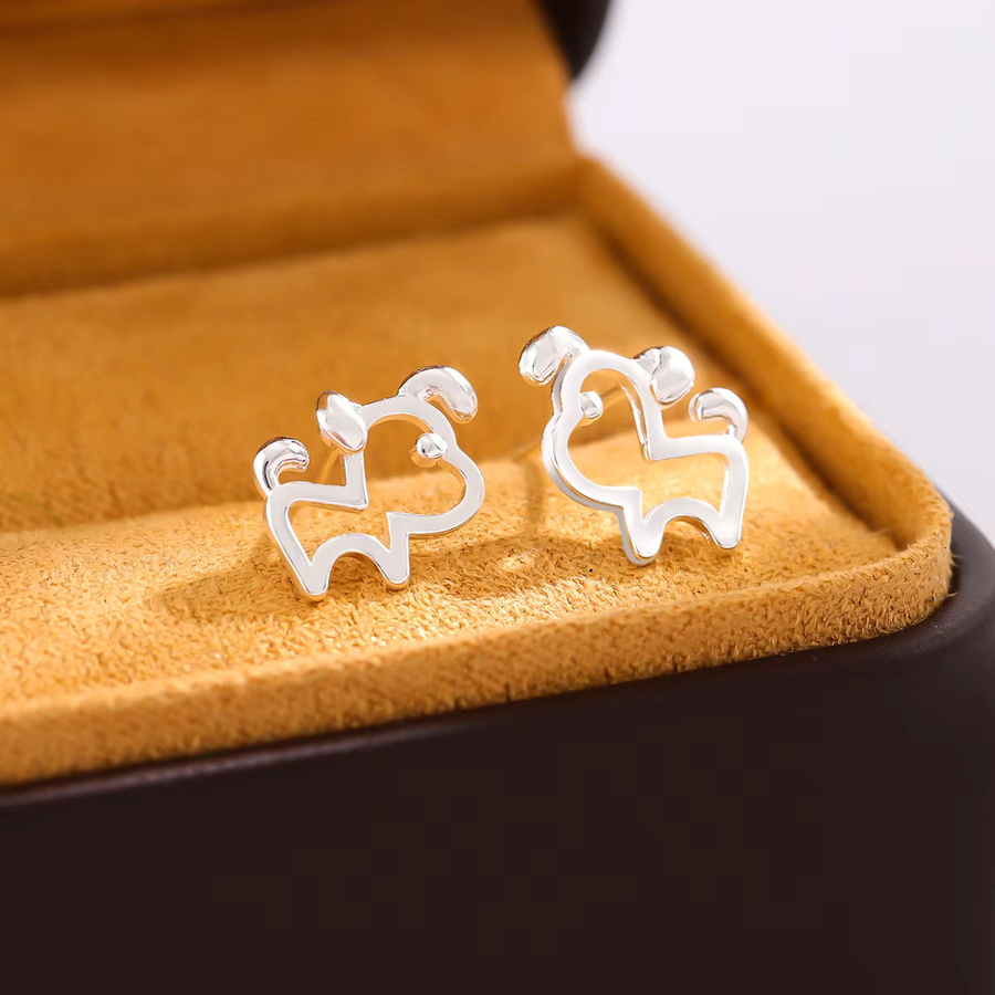 GaGa-Duck Ohrstecker, 925 Silber, Zwölf-Tierkreiszeichen-Welpen - Bild 4