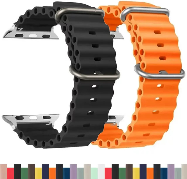 CAOWTAN Uhrenarmband Silikon, Schwarz, Unisex - Bild 1
