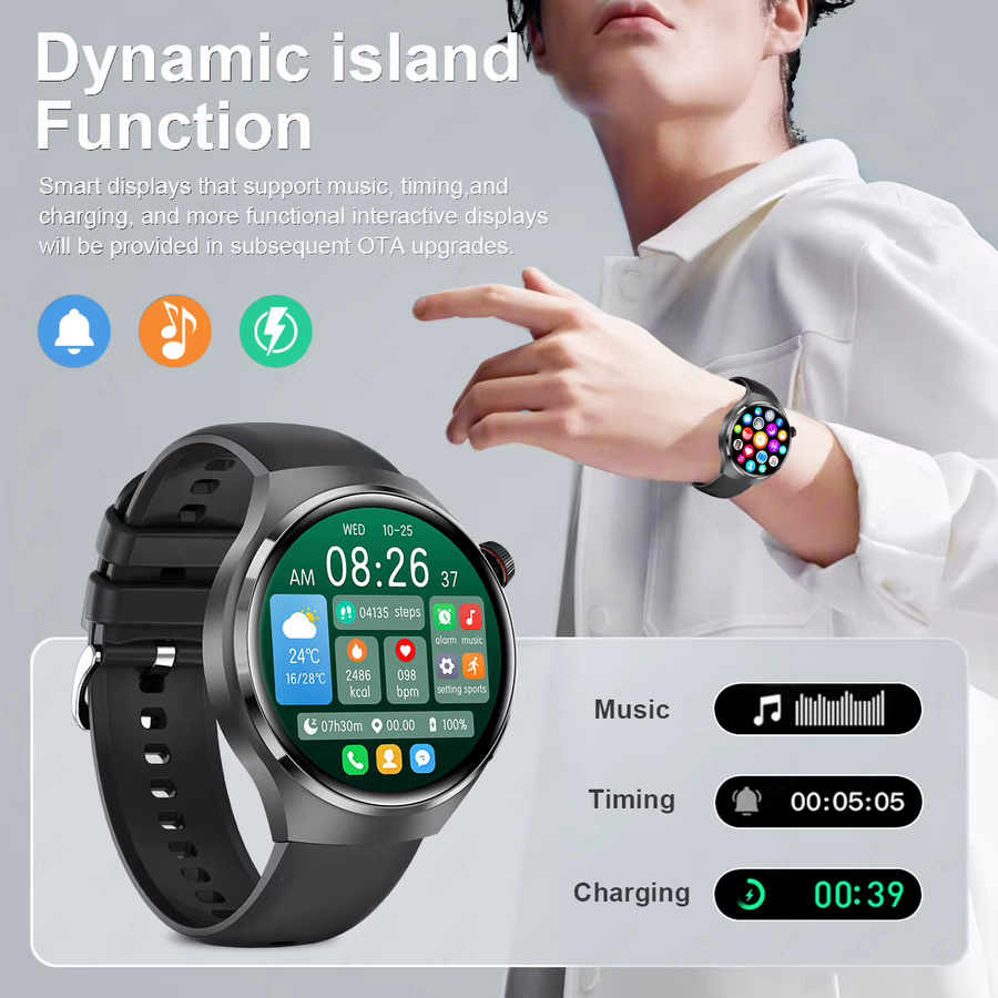 LIGE Smartwatch, Grau, Silikon, 3 ATM, Herren - Bild 6