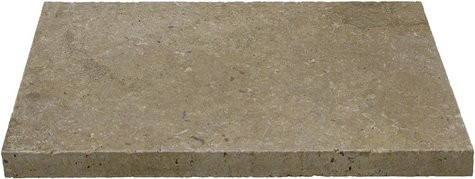 WOHNRAUSCH Terrassenplatten Sunniva Travertin in Braun, Orange und Gold mit Römischem Verband - Bild 1