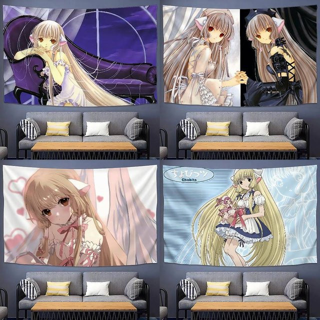 MINISO Anime C-chobits Wandbehang im Art Deco Stil für dein Zuhause, Breite: 70 cm, Höhe: 50 cm - Bild 1