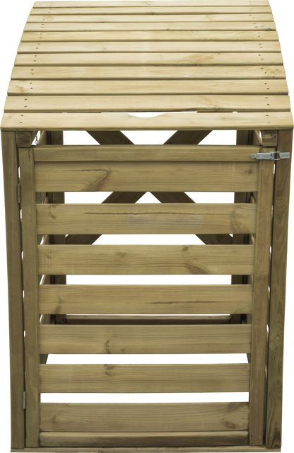 Intergard Mülltonnenbox aus druckimprägniertem Kiefernholz in Braun, B/T/H: 122 x 78 x 92 cm - Bild 1