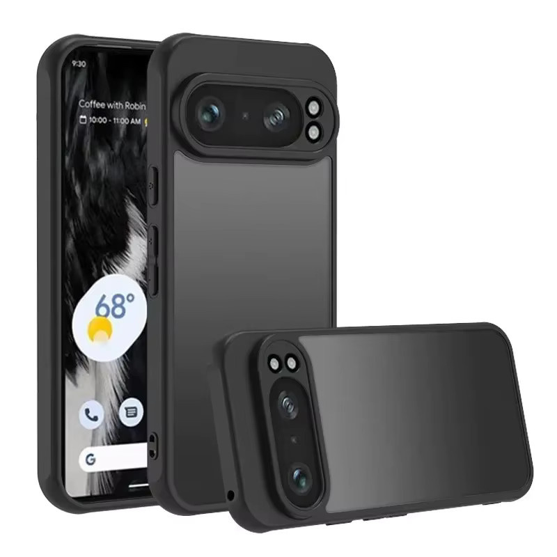 Robuste Hybrid-Schutzhülle für Google Pixel 10 9 11 Pro XL in Schwarz mit matter Hartschale - Bild 1