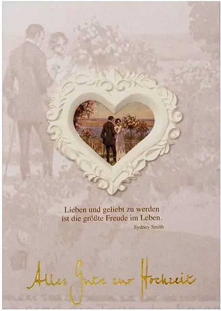 Grußkarte Alles Gute zur Hochzeit von Depesche in Weiß und Multicolour aus Papier - Bild 1
