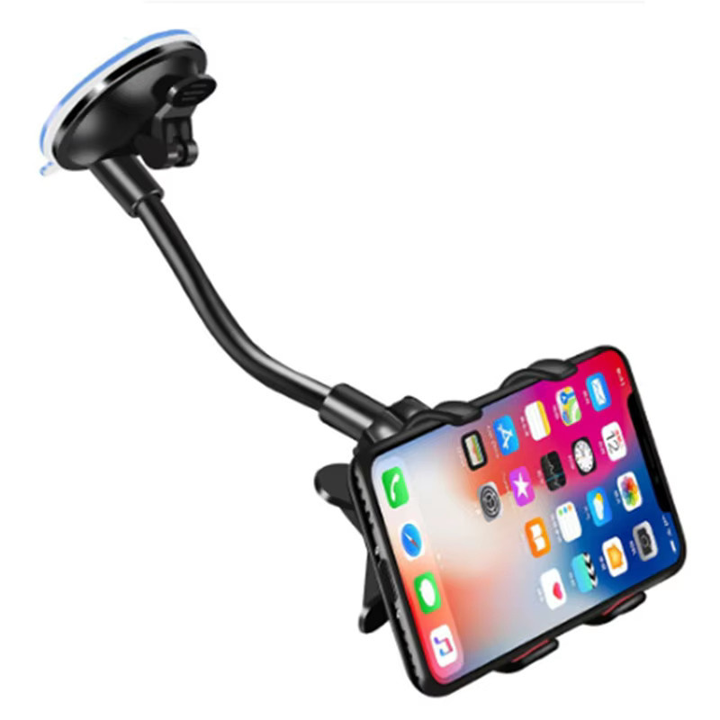 DIXSG Universal Autotelefonhalter in Schwarz für Armaturenbrett oder Windschutzscheibe mit 360-Grad-Flexibilität - Bild 4
