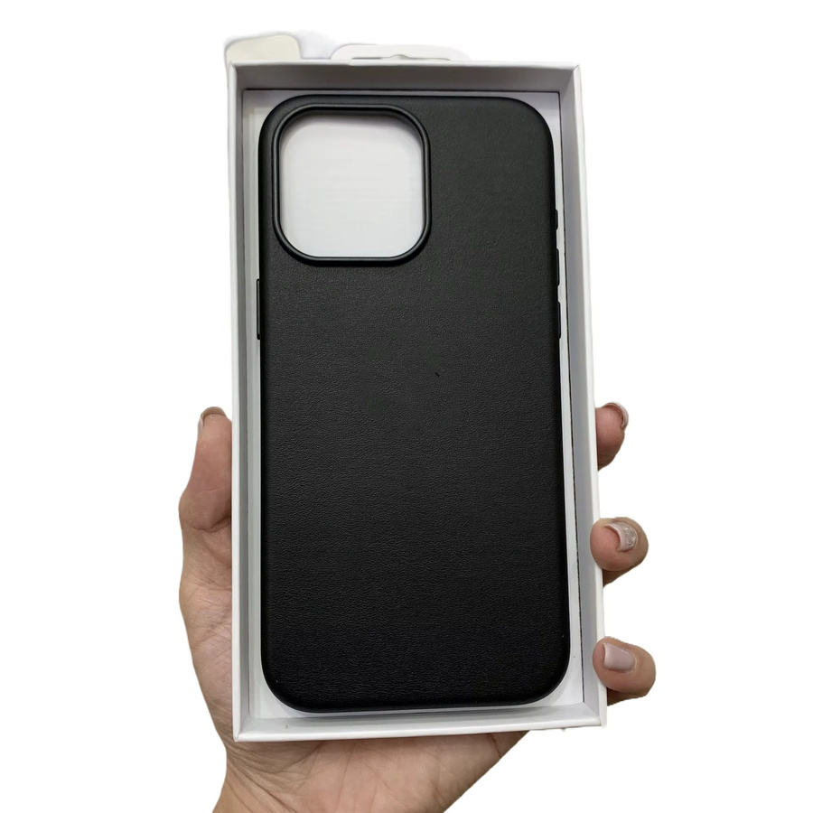 Apple Magnetisches Business-Lederetui für iPhone 17 Pro Max, 15, 14, 13 Pro Max mit MagSafe Unterstützung in Schwarz und Lavendel - Bild 2