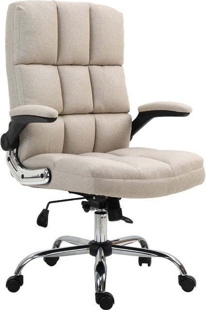 MCW Bürostuhl J21 Chefsessel Drehstuhl in Hellbraun mit Stoffbezug, höhenverstellbar, B/T/H: 55 x 72 x 115 cm - Bild 1