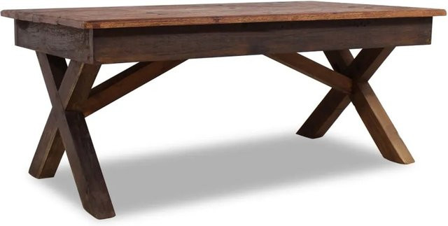 vidaXL Couchtisch aus gemischtem Altholholz im Vintage-Design, braun, B/T/H: 110 x 60 x 45 cm - Bild 1