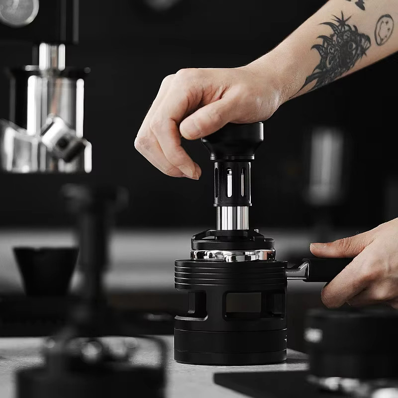 MHW-3BOMBER Federbelasteter Espresso Tamper aus Edelstahl für 51mm 53mm 58mm, Grau - Bild 5
