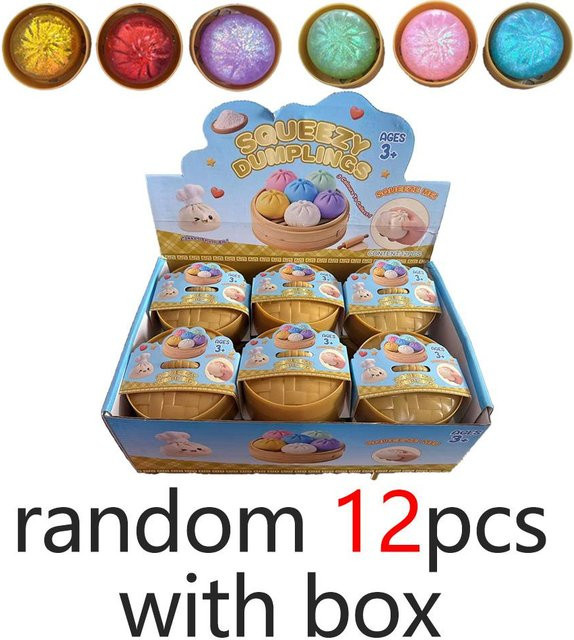 PRELEXT Glitzer-Knödel Squishy, 1-12 Stück, Sensorisches Knetspielzeug - Bild 1