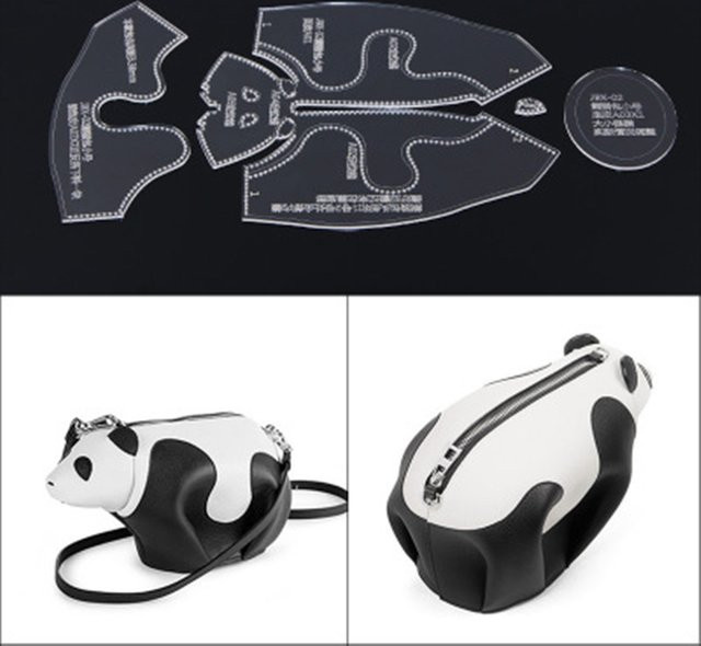 Yommid Acryl Leder Werkzeug Schablone mit Panda Design für Handgemachte Taschen und Geldbörsen - Bild 1