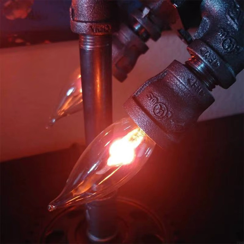 Retro Steampunk Rakete Nachtlicht als Desktop-Dekoration mit warmweißem Licht und Flammen-Effekt - Bild 3