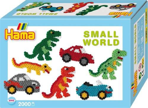 HAMA Bügelperlen Midi Geschenkpackung kleine Welt Dinosaurier und Auto, Mehrfarbig - Bild 1