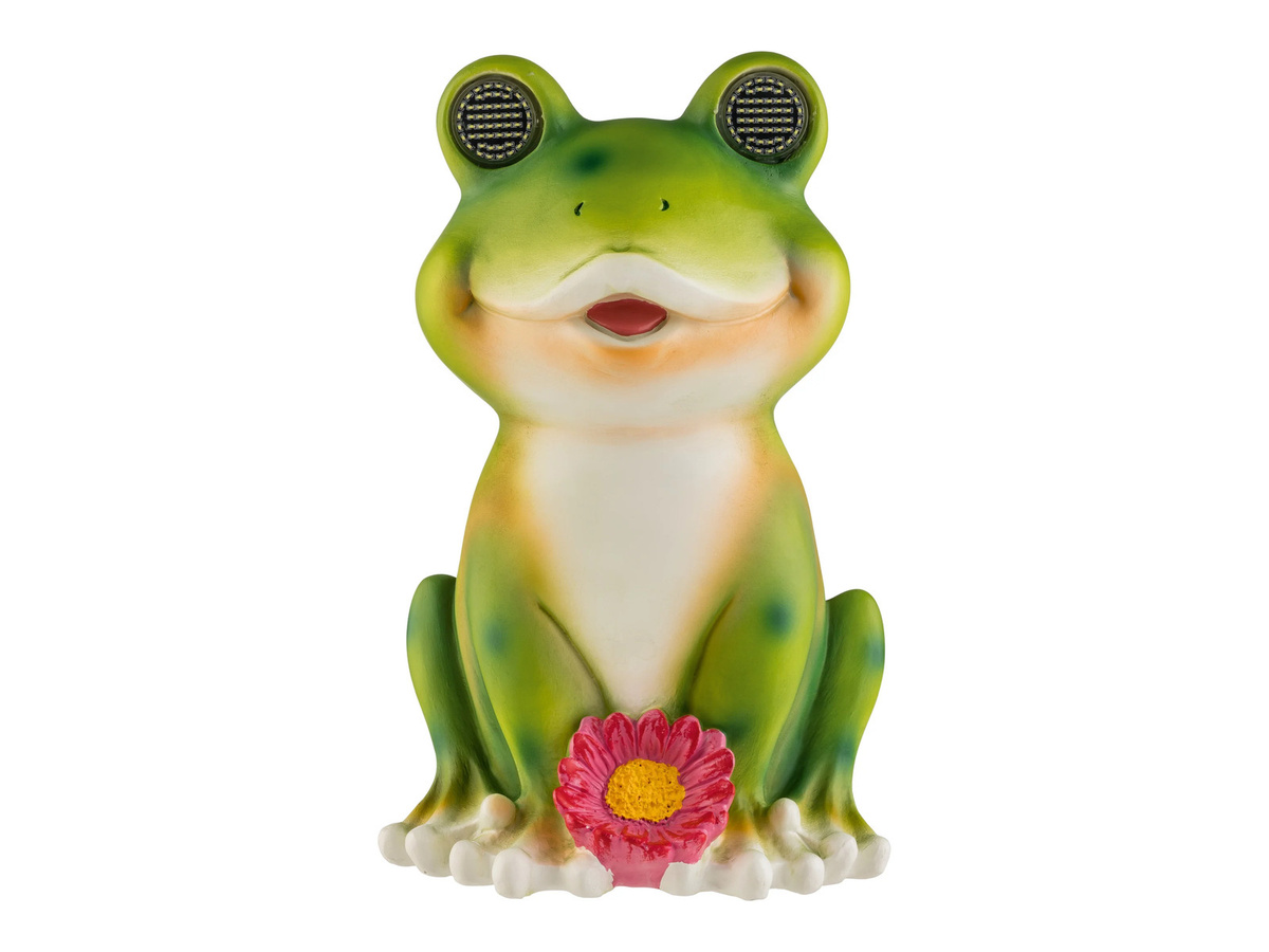 LIVARNO Deko-Solarleuchte Frosch in Grün mit LED und Dämmerungssensor für Garten und Terrasse - Bild 2