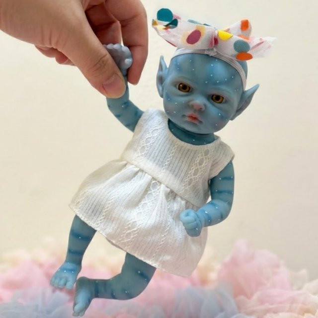 OtardDolls Avatar Silikon-Baby-Puppe, 8-Zoll, Unisex, blau - Bild 1