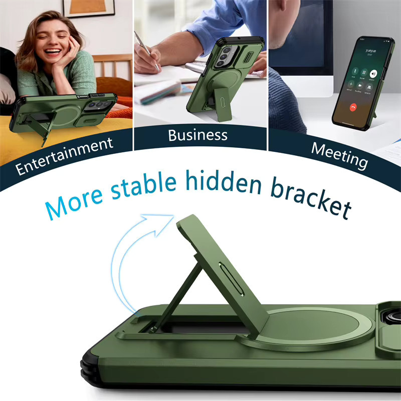 Armor Funda Handyhülle für Samsung Galaxy A17 5G mit Slide Lens Protect und magnetischer kabelloser Ladeabdeckung - Bild 3
