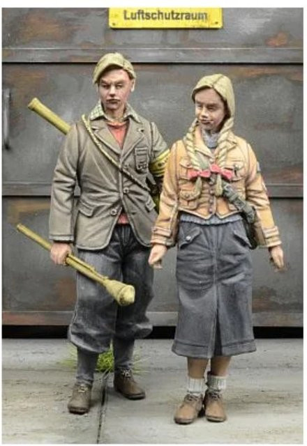 BAANFU Harzfiguren Militär, Montagemodellbausätze, 2-Figuren-Set - Bild 1