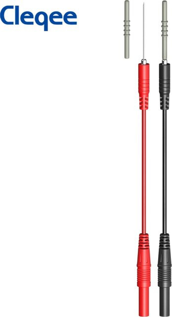 Cleqee P80021 Testsonde-Verlängerung mit 4-mm-Buchse und Edelstahl-Sondenkabel für elektrische Prüfungen - Bild 1