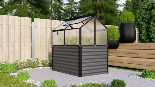 VITAVIA Hochbeet Paris HKP aus Aluminium in Schwarz, B/T/H: 83,1 x 121,7 x 136,9 cm - Bild 1